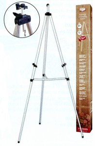 ATA-2 portable tripod easel with spring-loaded holder